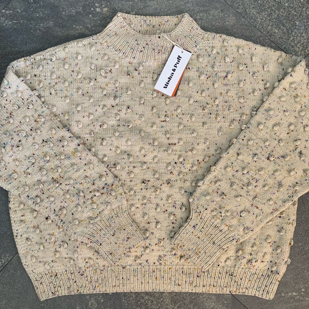 Misha & Puff Popcorn Sweater NWT Iris Confetti M